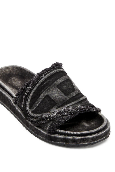 Sa-Slide D-Distressed denim slides