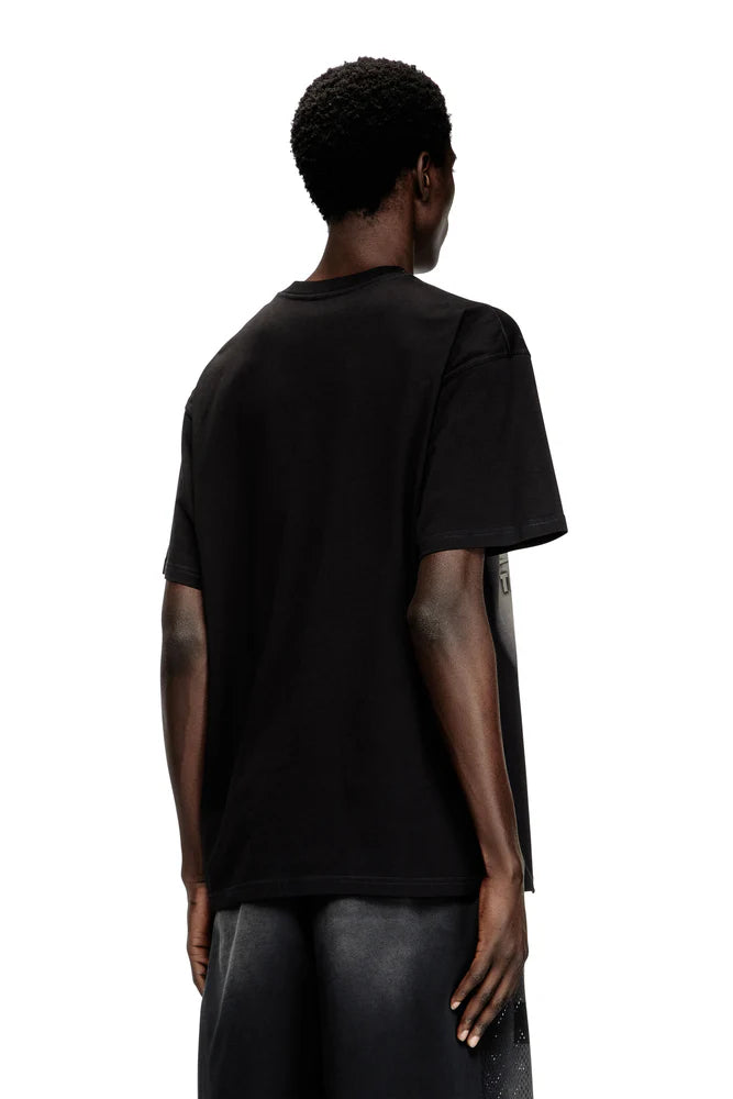 T-shirt with blowout logo graphic