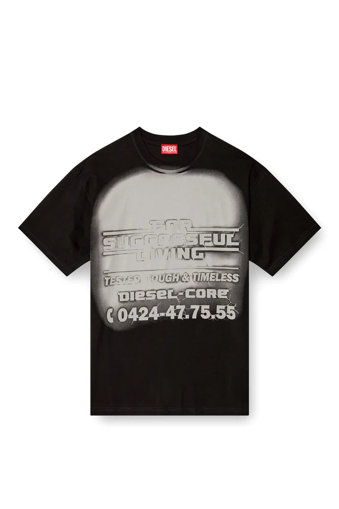 T-shirt with blowout logo graphic